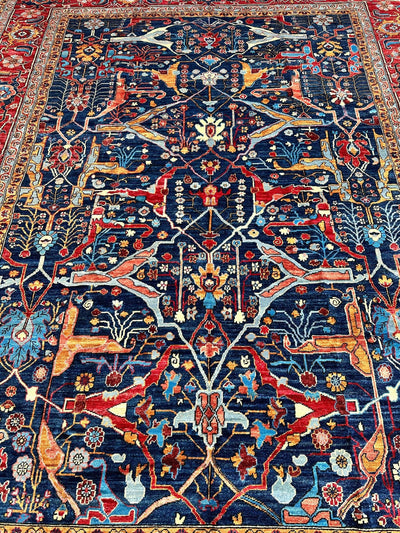Hand-Knotted Afghani Bidjar Wool Rug – 9’x12’ – Intricate Geometric & by Rugistan - product image 5 for Resin Society