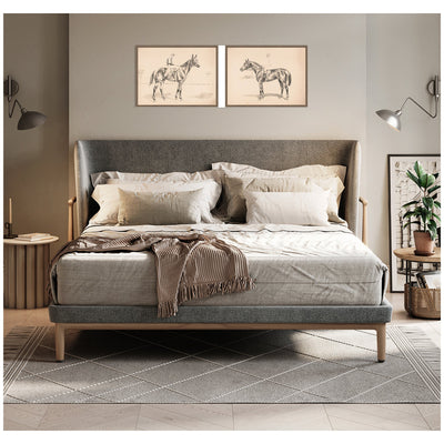 Portrait of Race Horse And Mounted Jockey 2 Piece Framed Canvas Wall Art Set by Nostalgia Prints