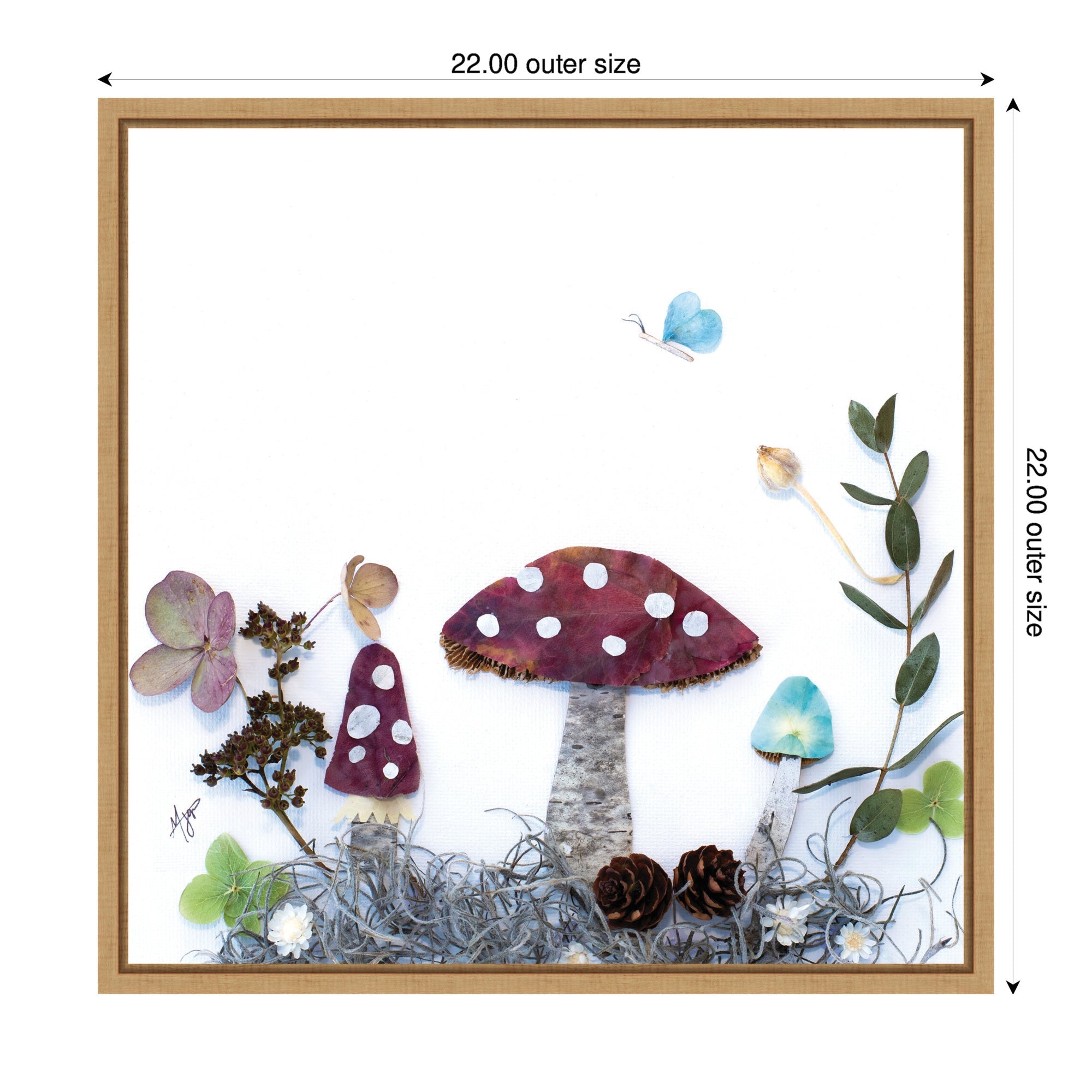 Mushroom No.
1 by Madeline Jeppesen Framed Canvas Wall Art Print