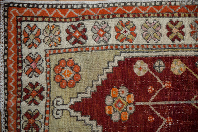 2.5x5.5 Vintage Distressed Oushak Rug Runner by Old New House® - product image 5 for Resin Society