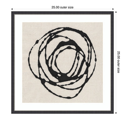 Framed Art Flowing Circle Abstract by The Creative Bunch Studio