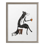 Blake Fox Orange Coffee Cup Framed Printed Glass by Viola Kreczmer by kateandlaurel - product image 2 for Resin Society