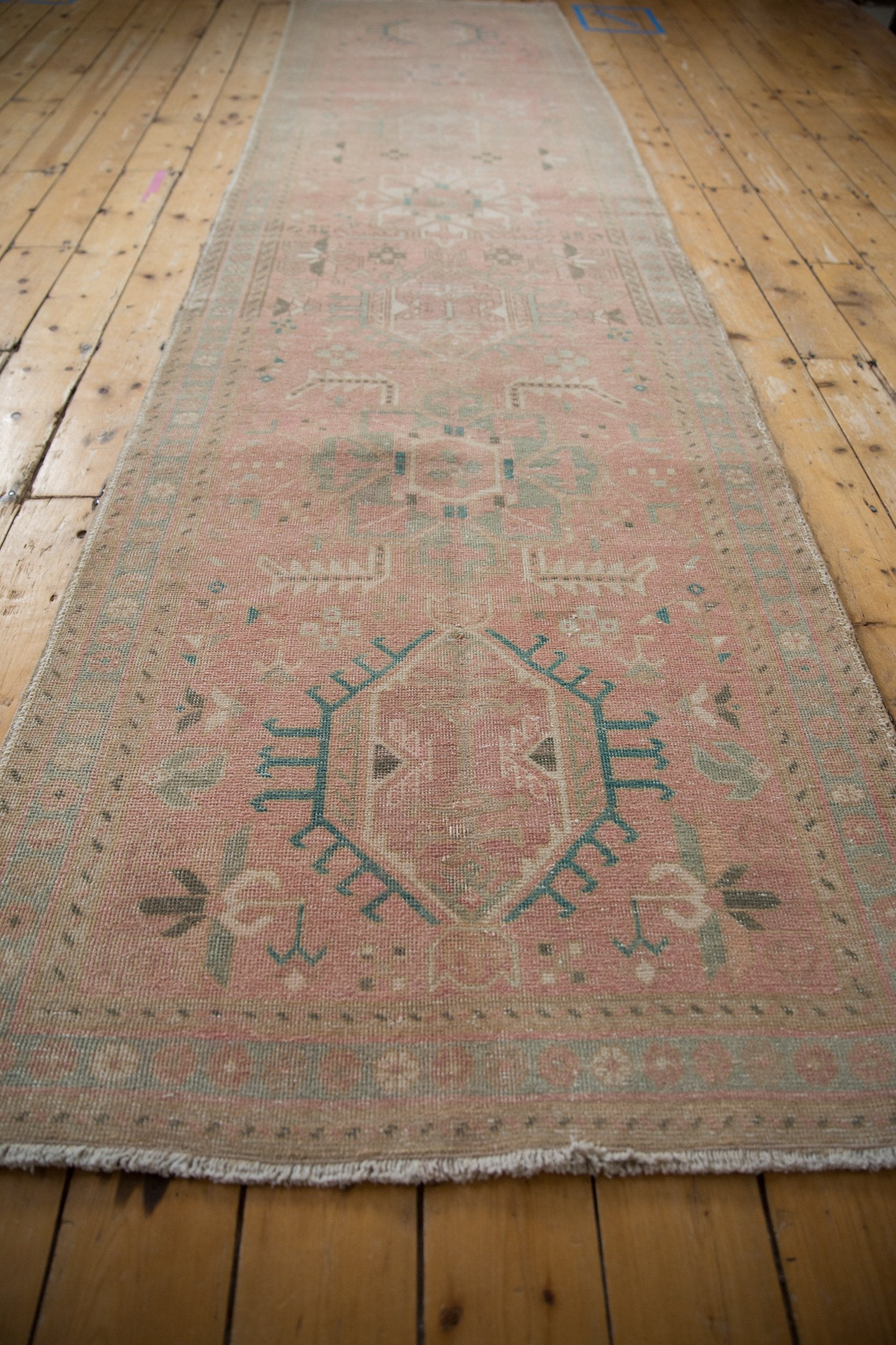 3.5x12.5 Vintage Distressed Karaja Rug Runner by Old New House® - product image 3 for Resin Society