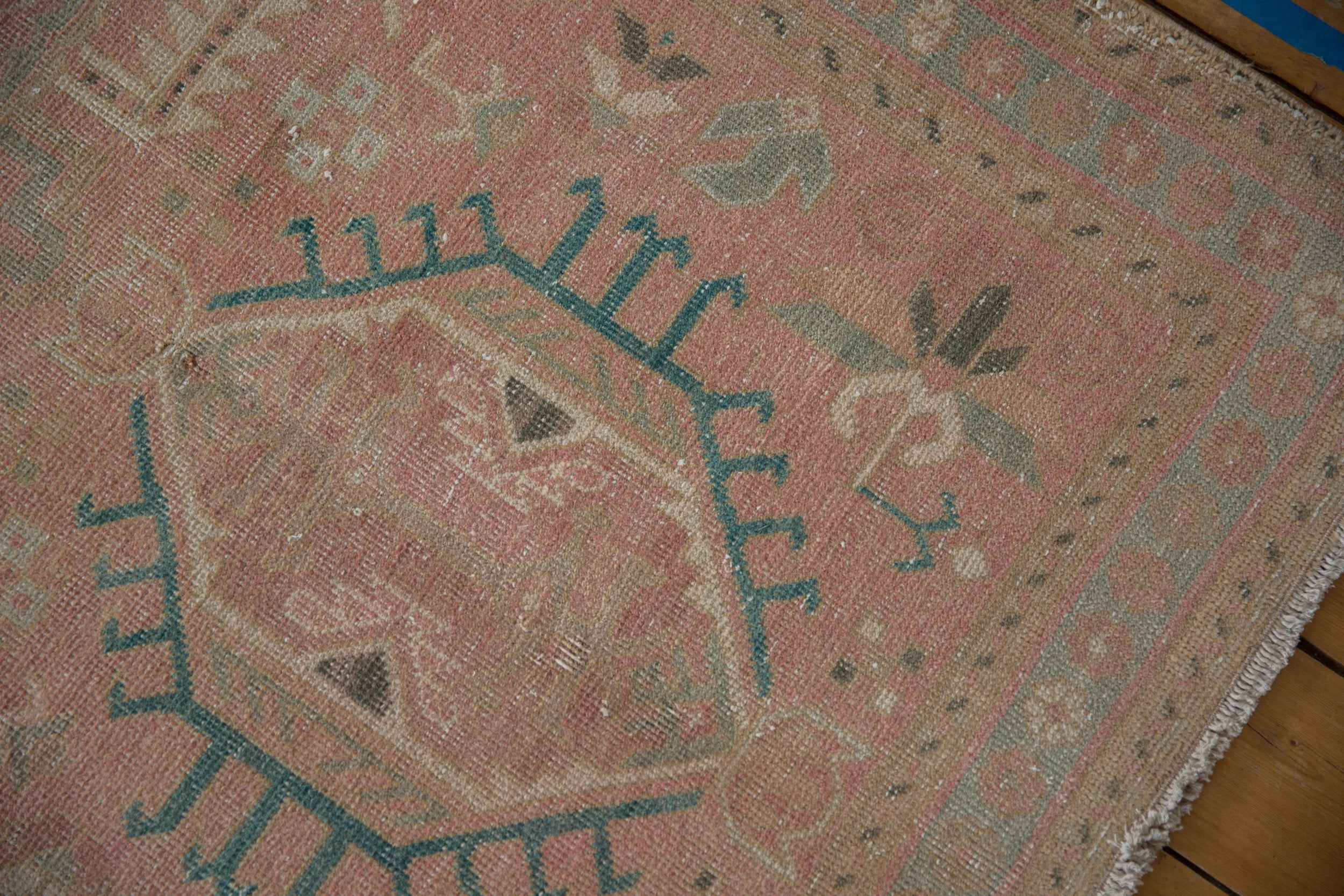 3.5x12.5 Vintage Distressed Karaja Rug Runner by Old New House® - product image 5 for Resin Society