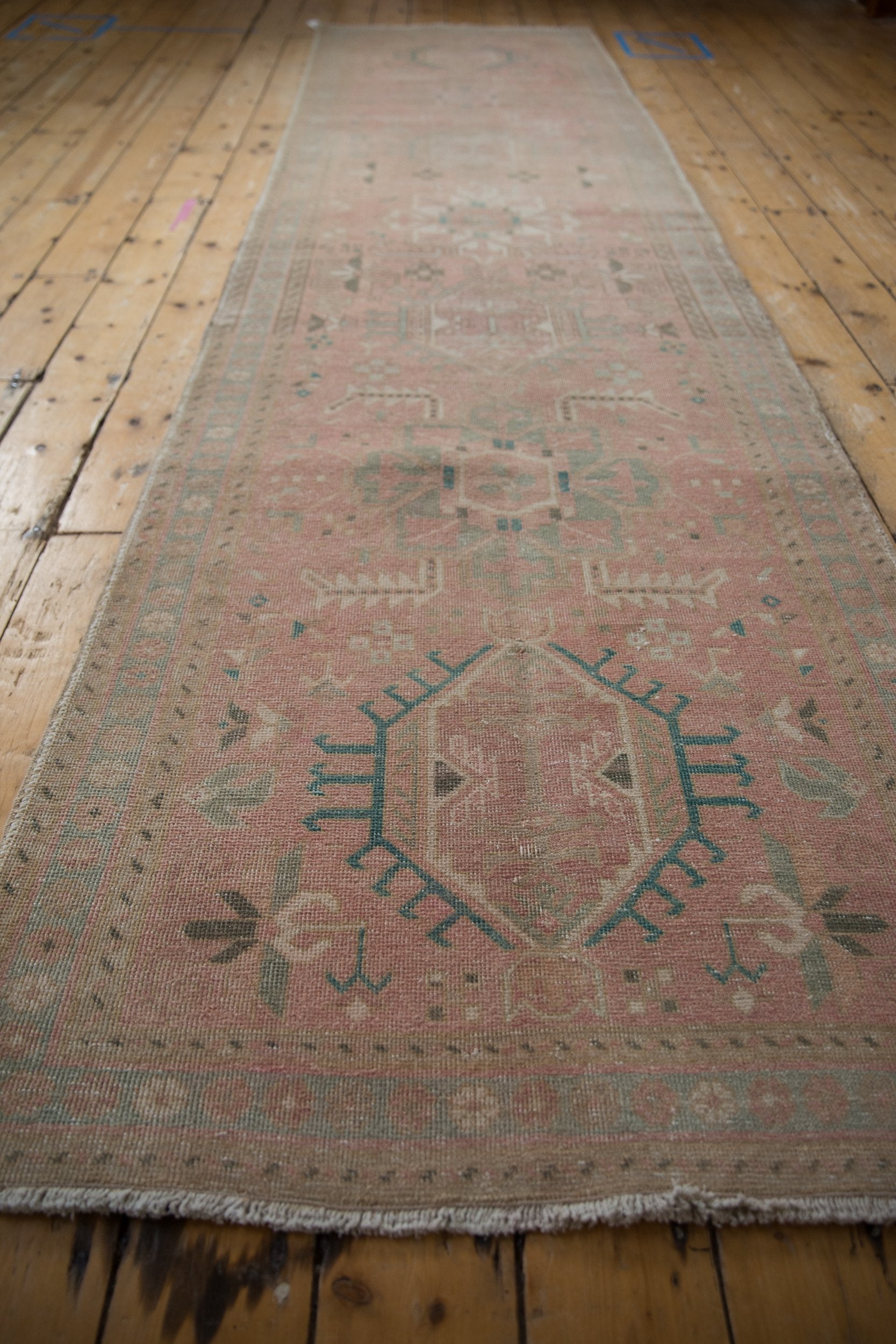 3.5x12.5 Vintage Distressed Karaja Rug Runner by Old New House® - product image 12 for Resin Society