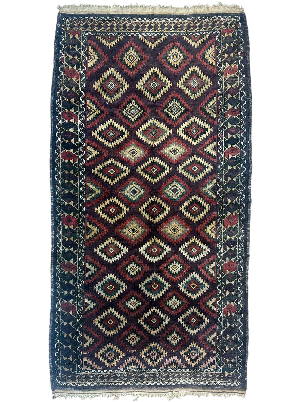 Antique 1900’s Tribal Baluch Wool Rug 4’5” x 8’6” by Rugistan - main product image for Resin Society