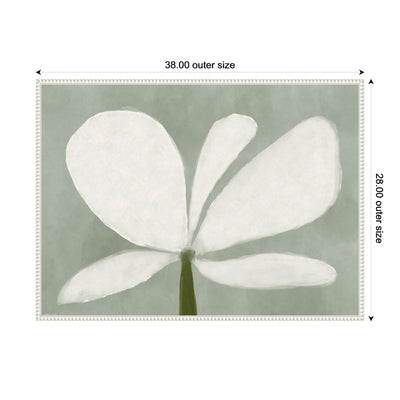 White Floral No.
2 by Gabrielly Guedes Framed Canvas Wall Art Print