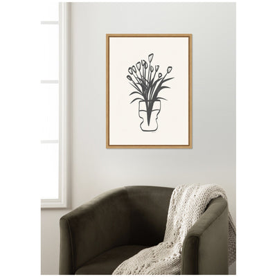 Tulips by Gabrielly Guedes Framed Canvas Wall Art Print