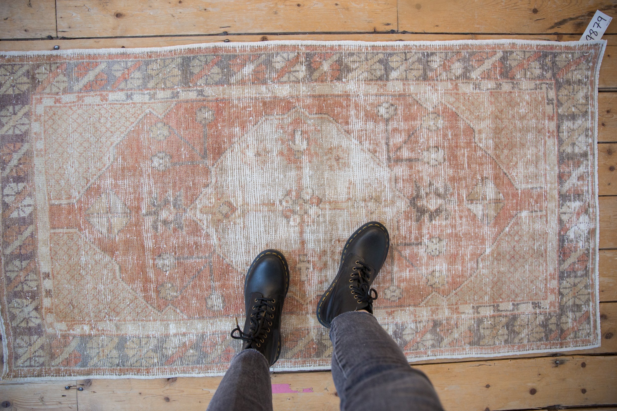 2.5x5 Vintage Distressed Oushak Rug Runner by Old New House® - product image 2 for Resin Society