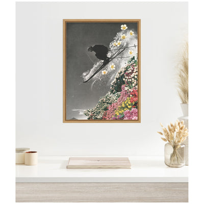 Sylvie Spring Skiing Framed Canvas by Sarah Eisenlohr