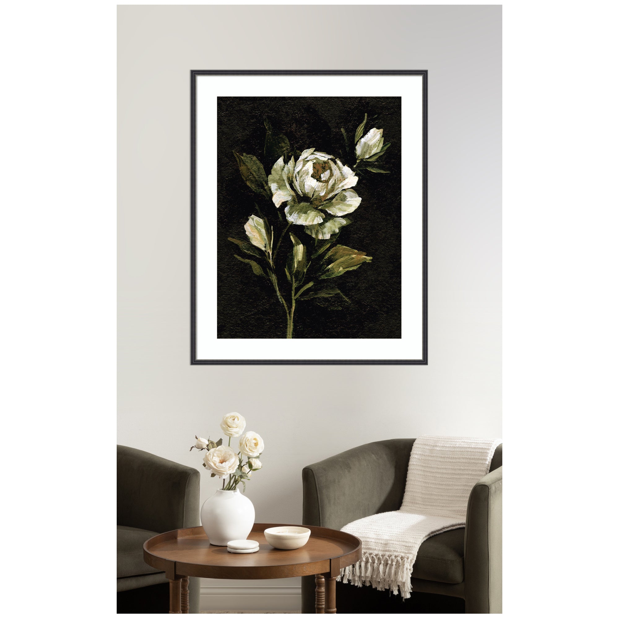 Framed Art Moody Floral 2 by Annie Quigley