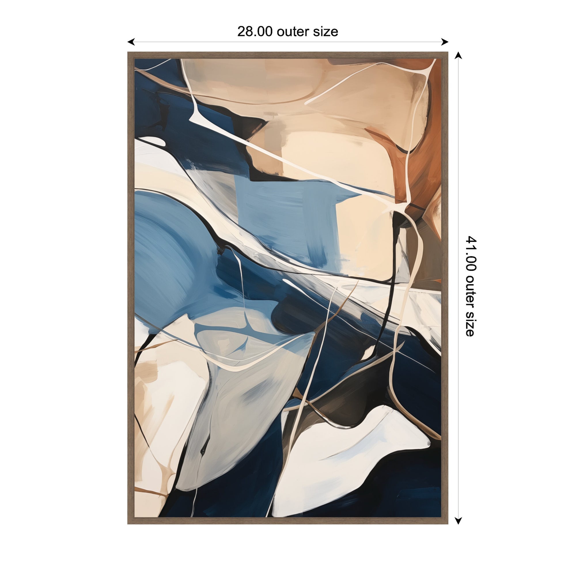 Abstract Fluid Movement by The Creative Bunch Studio Framed Canvas Wall Art Print