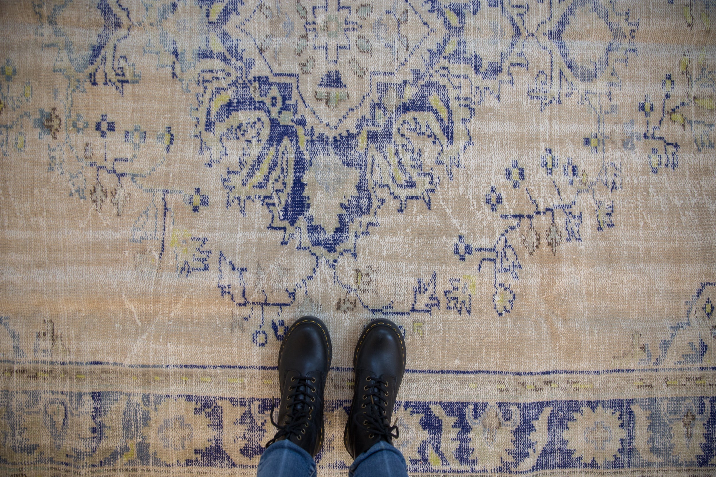6.5x9.5 Vintage Distressed Oushak Carpet by Old New House® - product image 2 for Resin Society