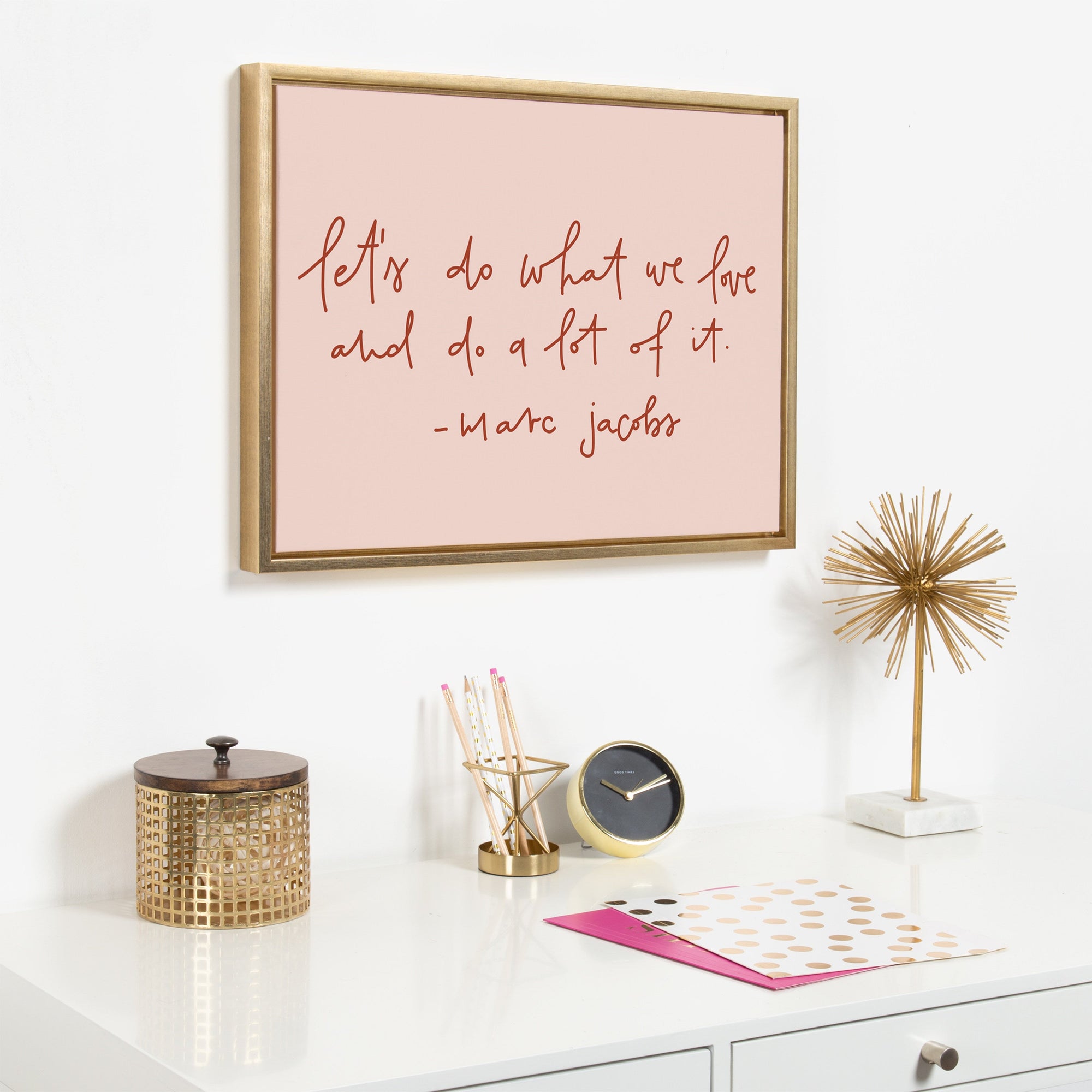 Sylvie Do What We Love Framed Canvas by kateandlaurel - product image 2 for Resin Society