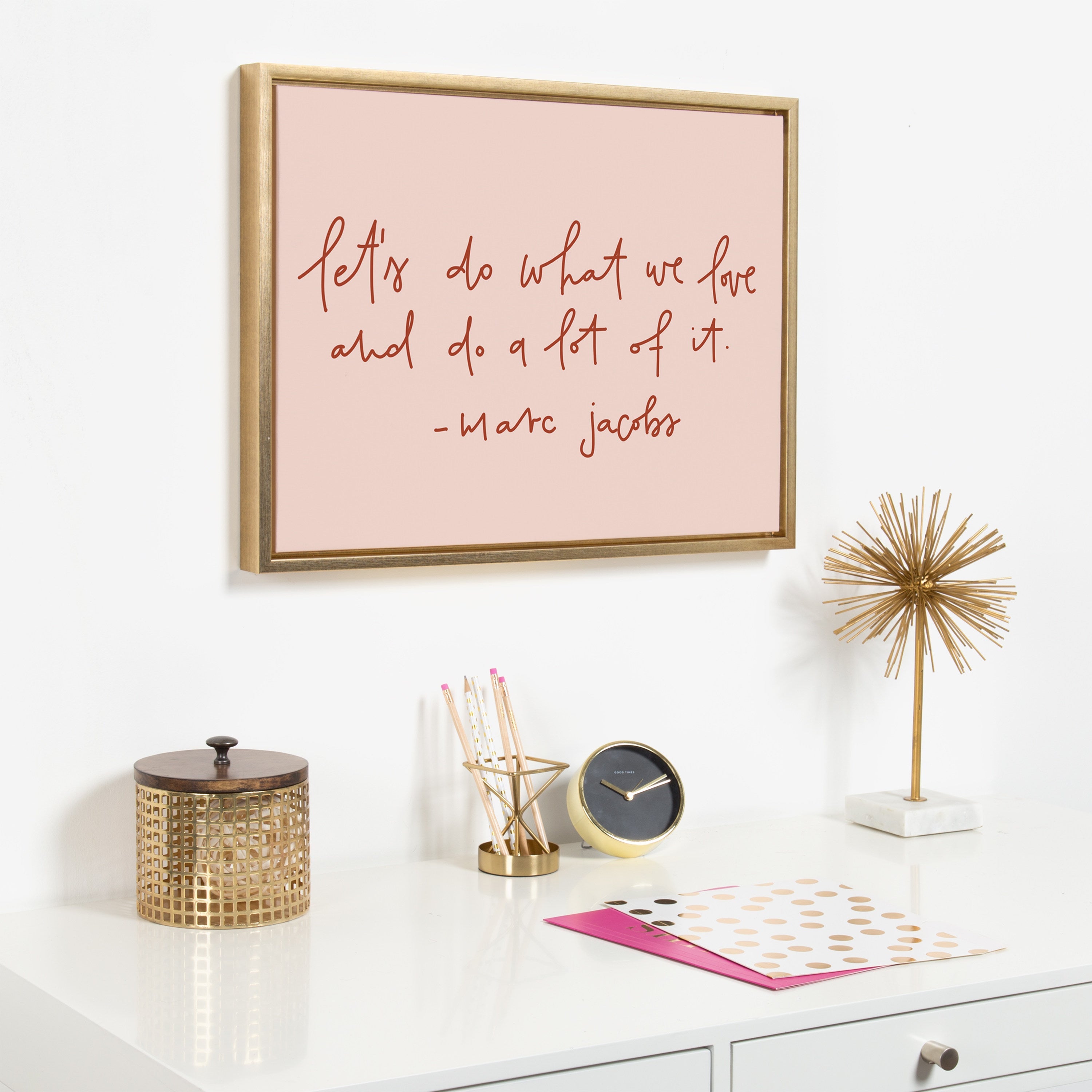 Sylvie Do What We Love Framed Canvas by kateandlaurel - product image 2 for Resin Society