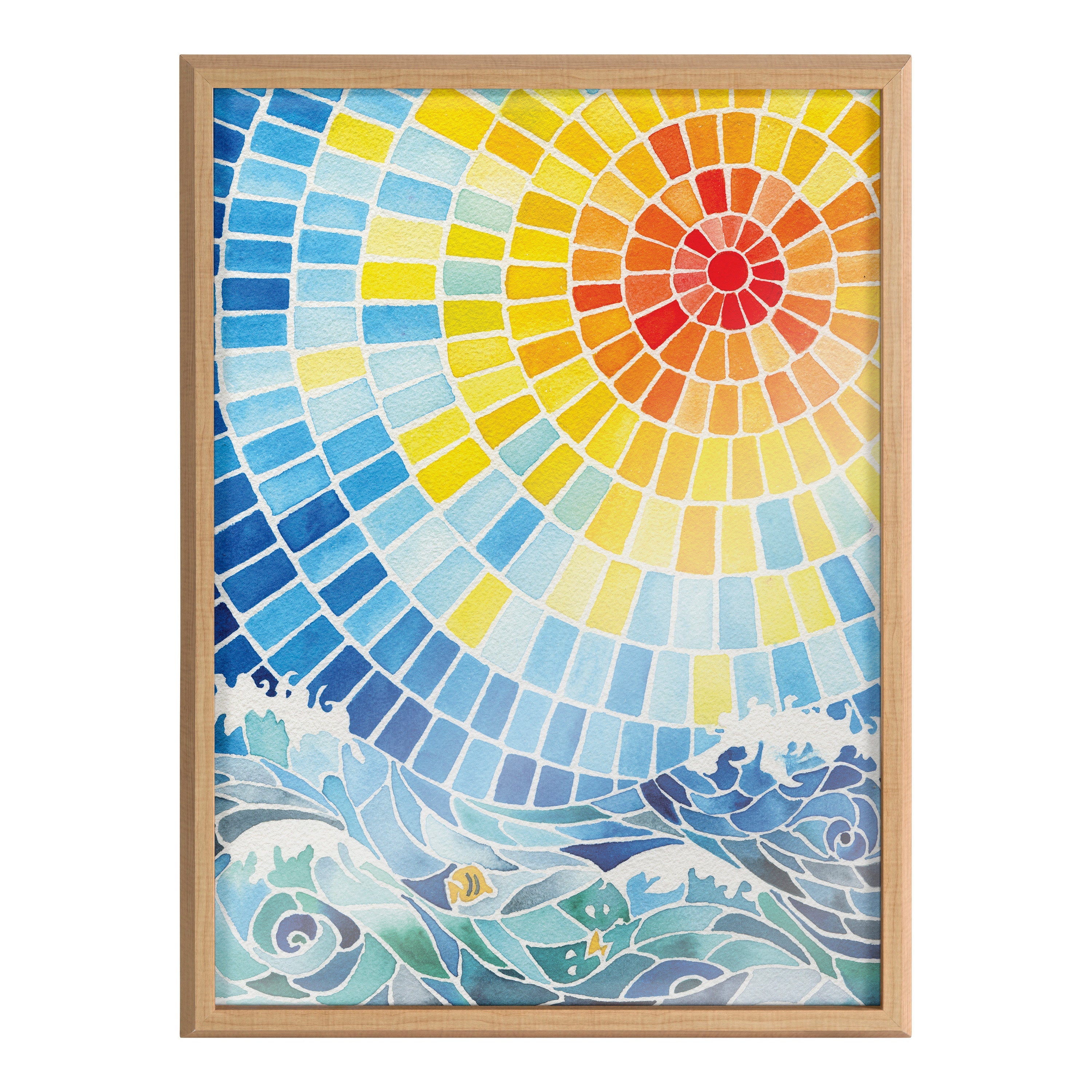 Blake Under the Hawaiian Sun Framed Printed Glass by kateandlaurel - product image 15 for Resin Society