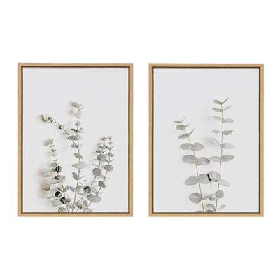 Sylvie Neutral Botanical Print No 3 and 4 Framed Canvas by kateandlaurel - product image 17 for Resin Society