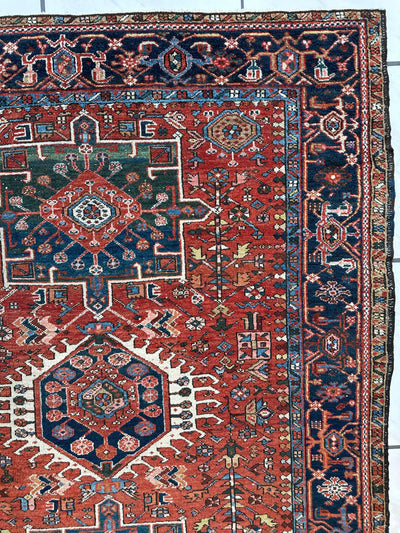 KARAJA Persian Antique Heriz Rug 4'9" x 6' by Rugistan - product image 14 for Resin Society