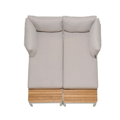 Portals Teak and Aluminum Modular Sofa 3pc Set by LifestyleGarden US - product image 8 for Resin Society