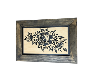 Peony (jacobean) Gun Safe - Wall Mounted Decorative Secure Gun Cabinet by Bellewood Designs - product image 2 for Resin Society