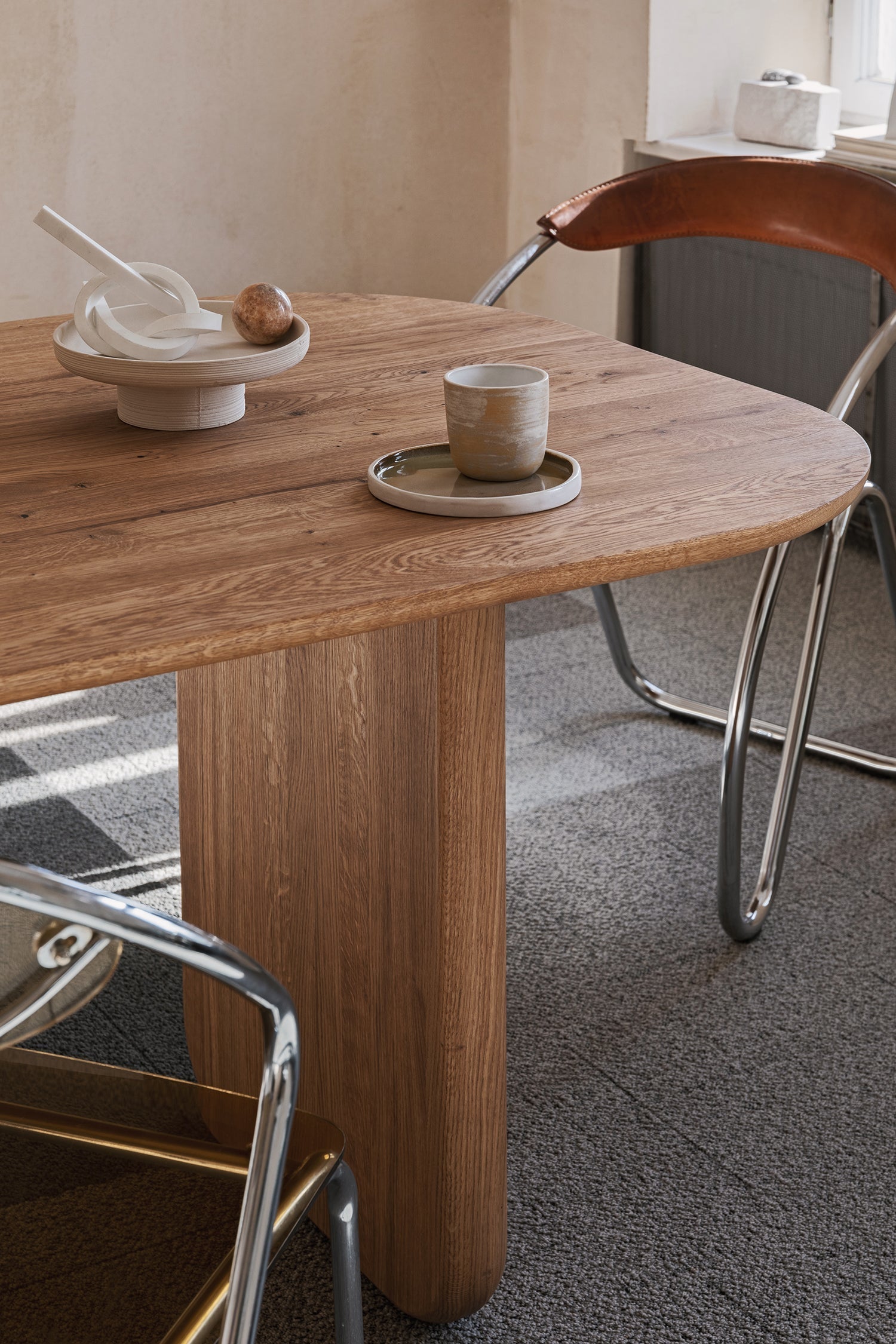 Oval Solid Wood Dining Table by Gizz - product image 2 for Resin Society
