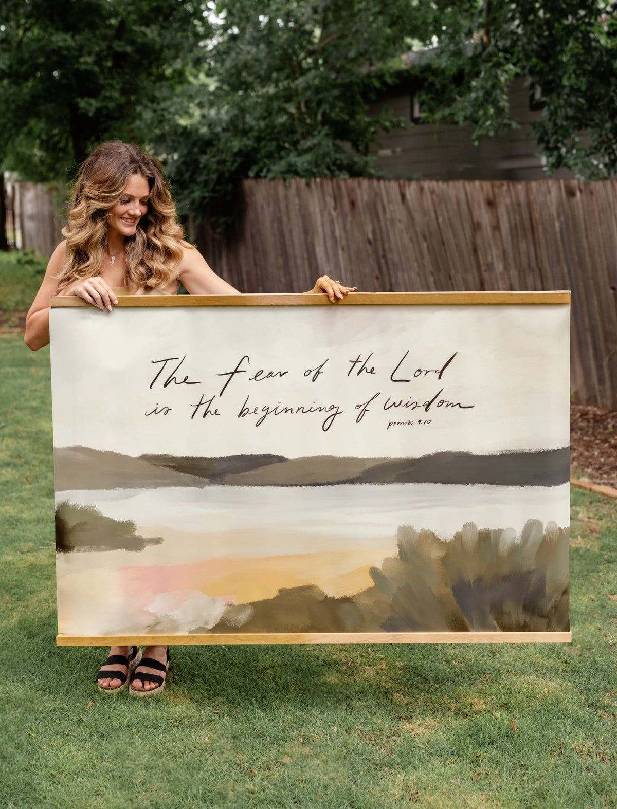 Large Canvas with Banner Wood: Fear of the Lord by jenessawaitshop - product image 2 for Resin Society