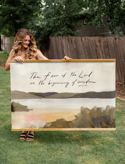 Large Canvas with Banner Wood: Fear of the Lord by jenessawaitshop - product image 2 for Resin Society