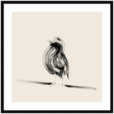 Bird on a Branch by Danushka Abeygoda Framed Wall Art Print
