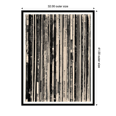 33 RPM Black and White by Robert Cadloff Framed Wall Art Print