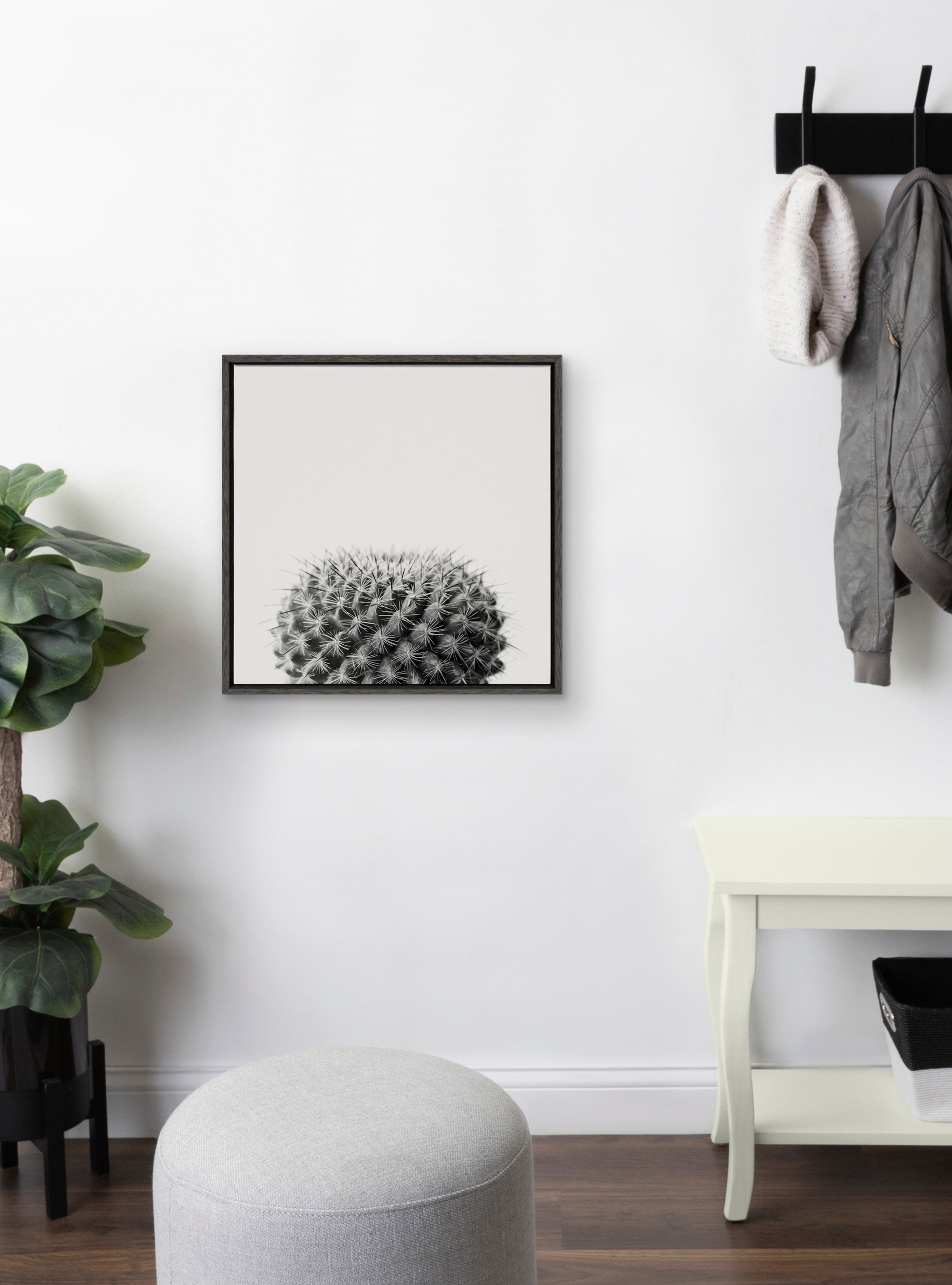 Sylvie Haze Succulent Cactus Short Framed Canvas