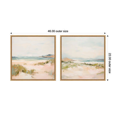 Tranquil Landscape Square 2 Piece Framed Canvas Wall Art Set by Amy Lighthall