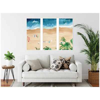 A Day of Play Vibrant 3 Piece Framed Canvas Wall Art Set by Janet Meinke Lau