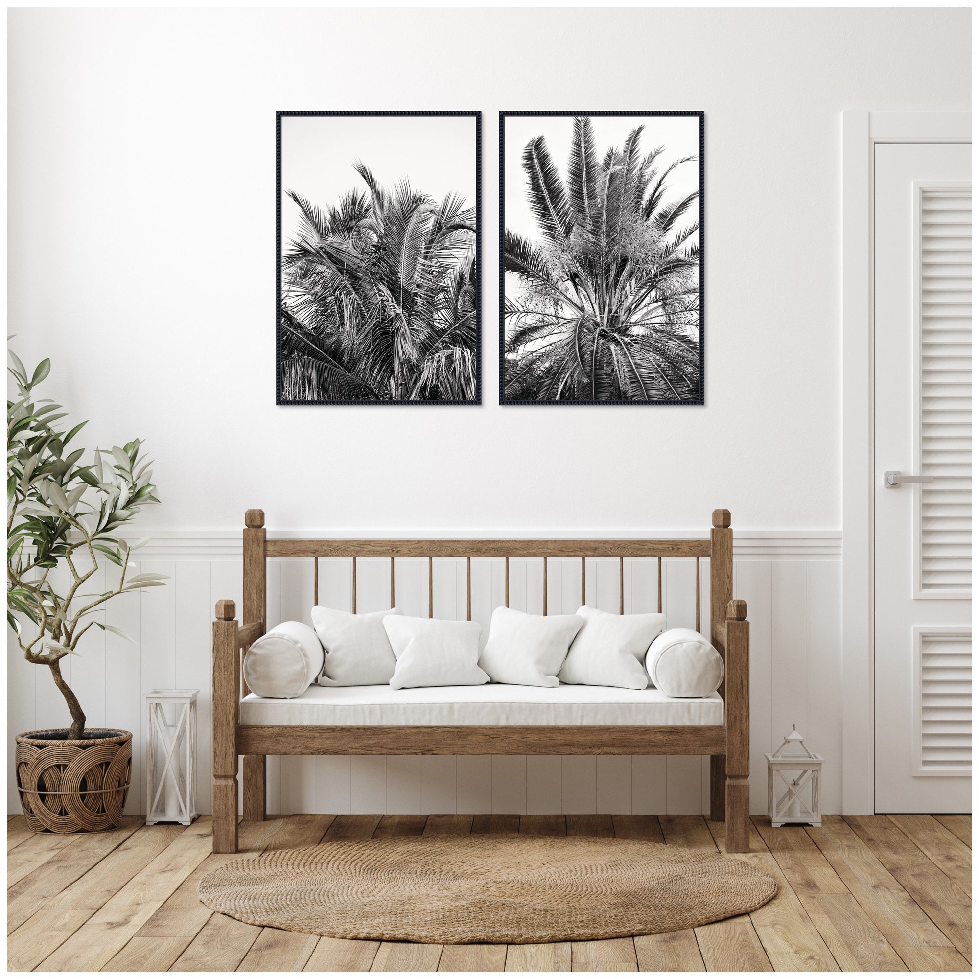 Palms No.
13 & No.15 2 Piece Framed Canvas Wall Art Set by Alicia Bock