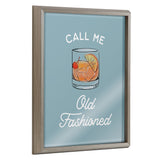 Blake Call Me Old Fashioned Blue Framed Printed Glass by kateandlaurel - main product image for Resin Society