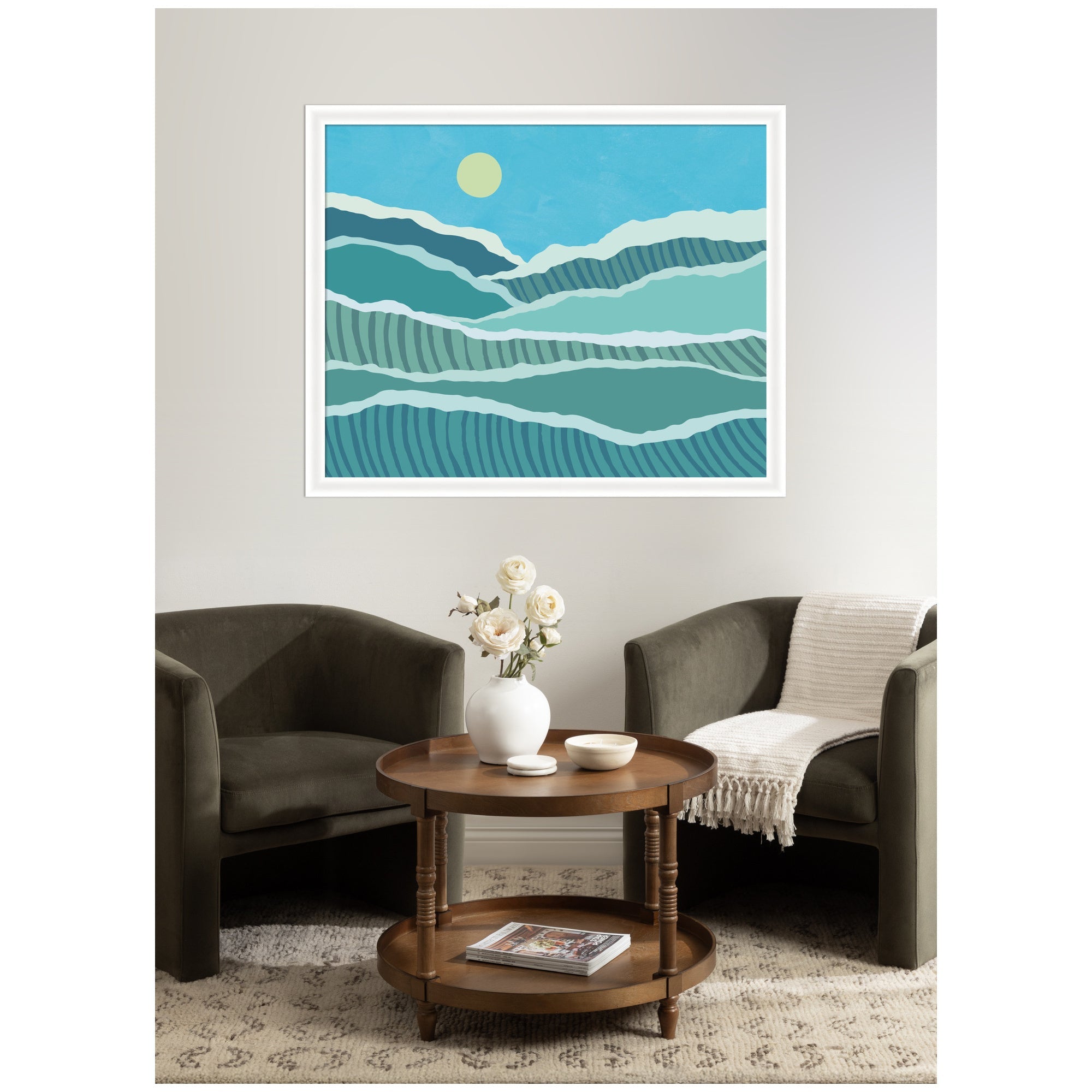 Framed Art Abstract Waves by Rachel Lee