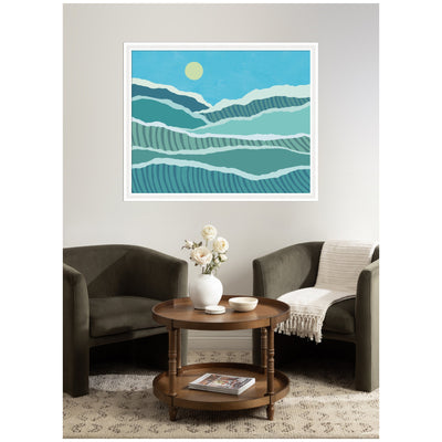 Framed Art Abstract Waves by Rachel Lee