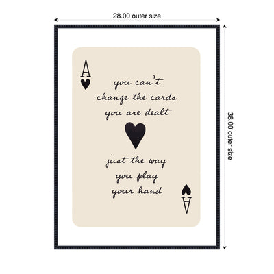 Ace of Heart Cards Positive Quote Expansion by The Creative Bunch Studio Framed Canvas Wall Art Print