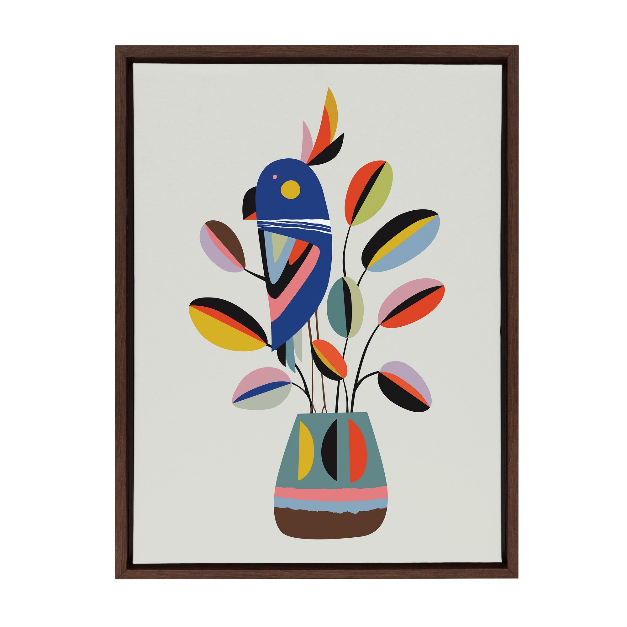 Sylvie Rubber Plant Framed Canvas by kateandlaurel - main product image for Resin Society