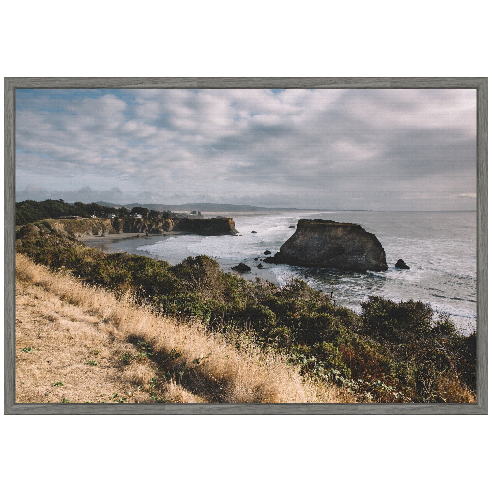 Sylvie Rugged Coastal Landscape Framed Canvas by Patricia Hasz