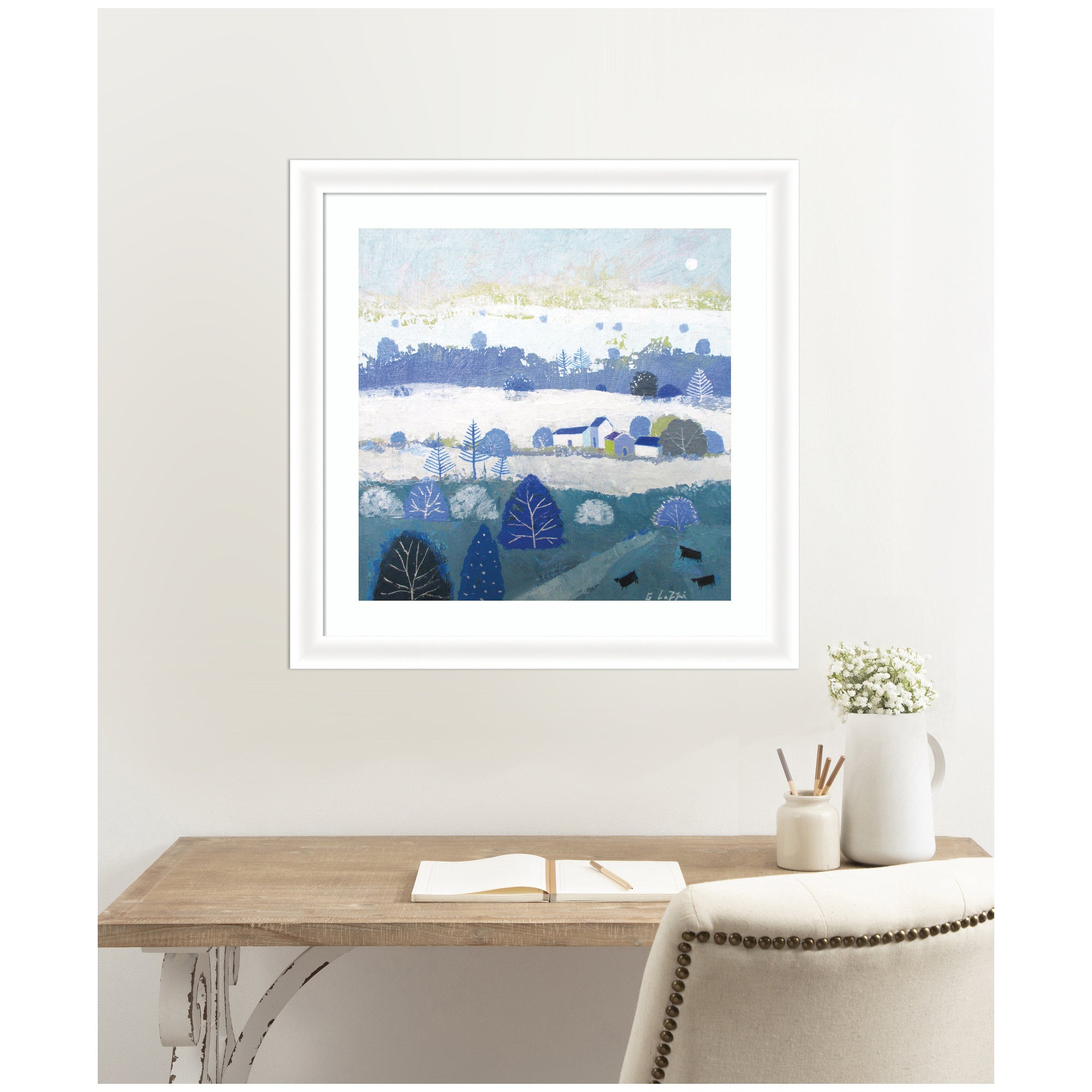 Framed Art Winter Dales by Giuliana Lazzerini