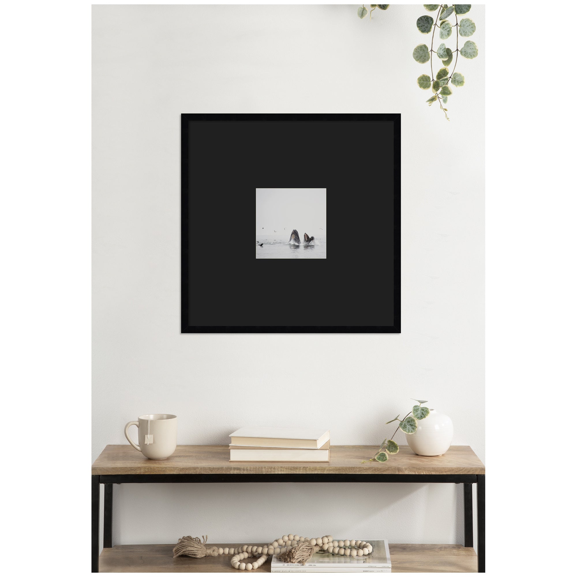 Humpback Whales No. 2 by Laura Evans Framed Wall Art Print Matted