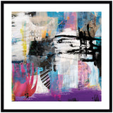 NC Endless Thoughts by Nikki Chu framed wall art print in svelte noir black frame