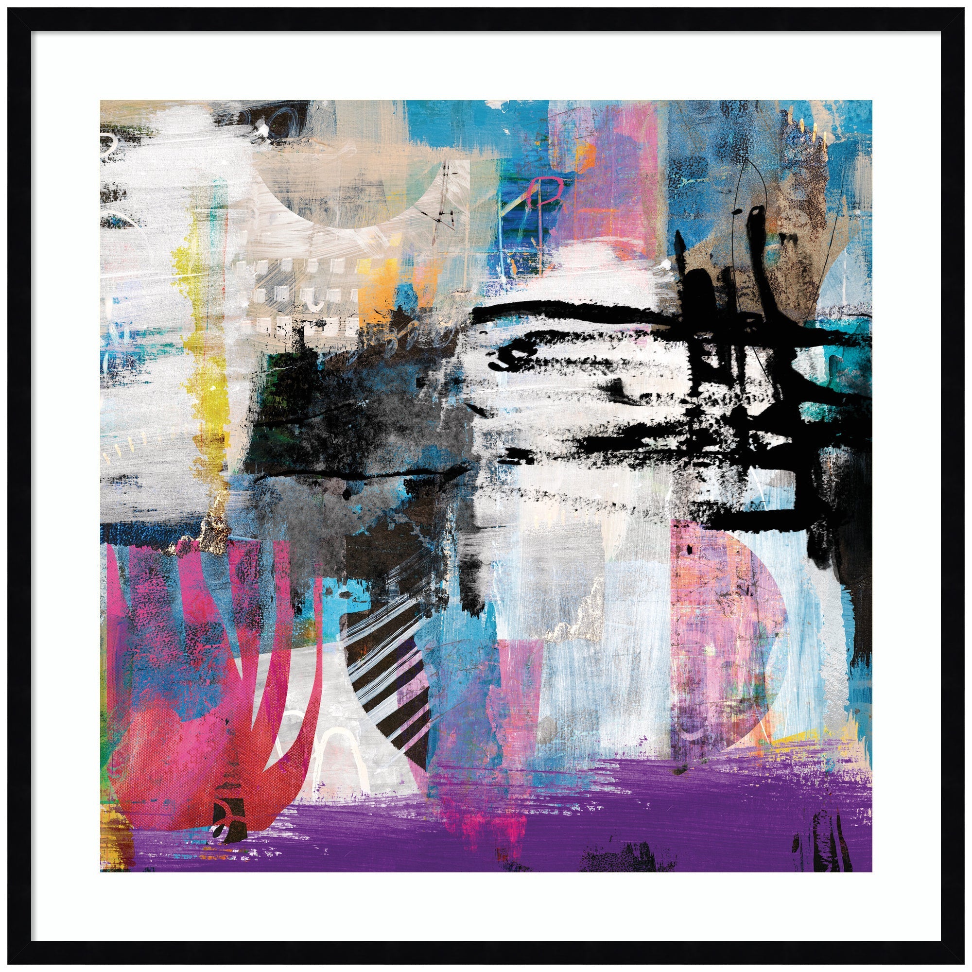 NC Endless Thoughts by Nikki Chu framed wall art print in svelte noir black frame
