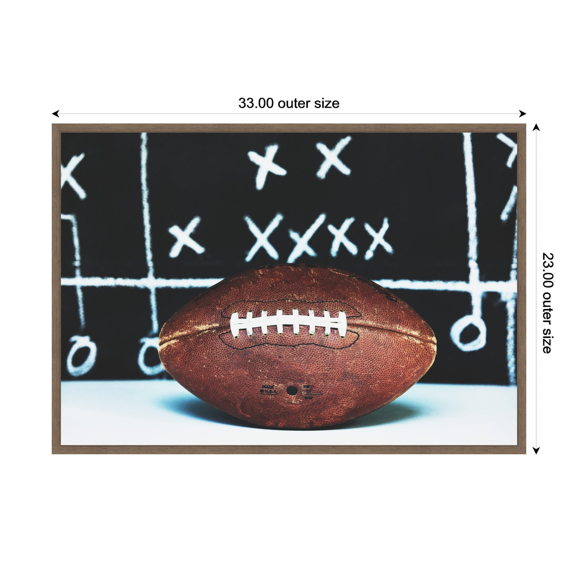 Sylvie Playbook Football Framed Canvas by Alicia Abla