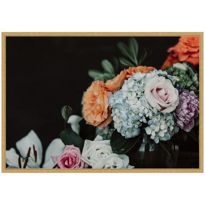 Sylvie Hydrangea Crush Framed Canvas by Alicia Abla