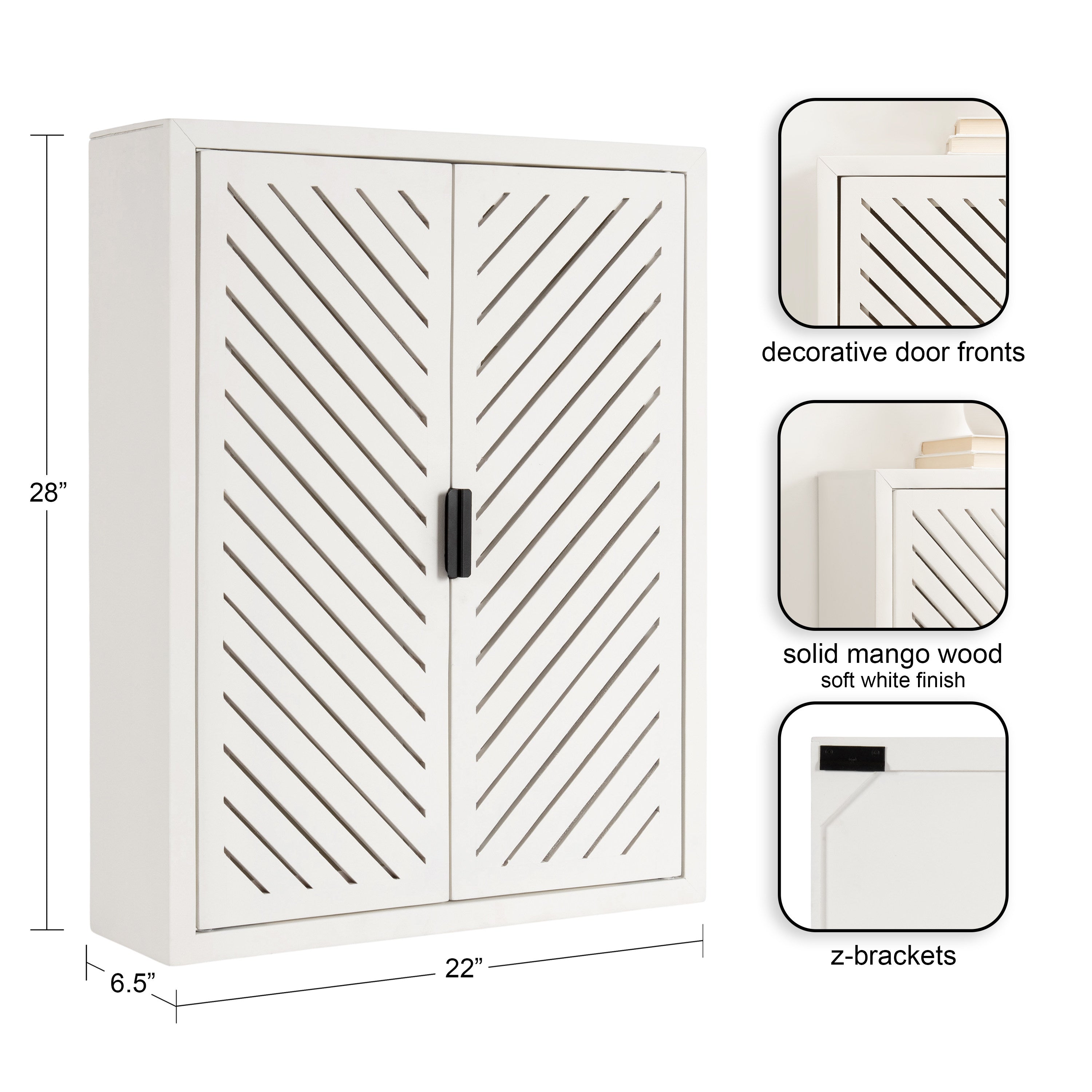 Mezzeta Tall Wood Bath Cabinet
