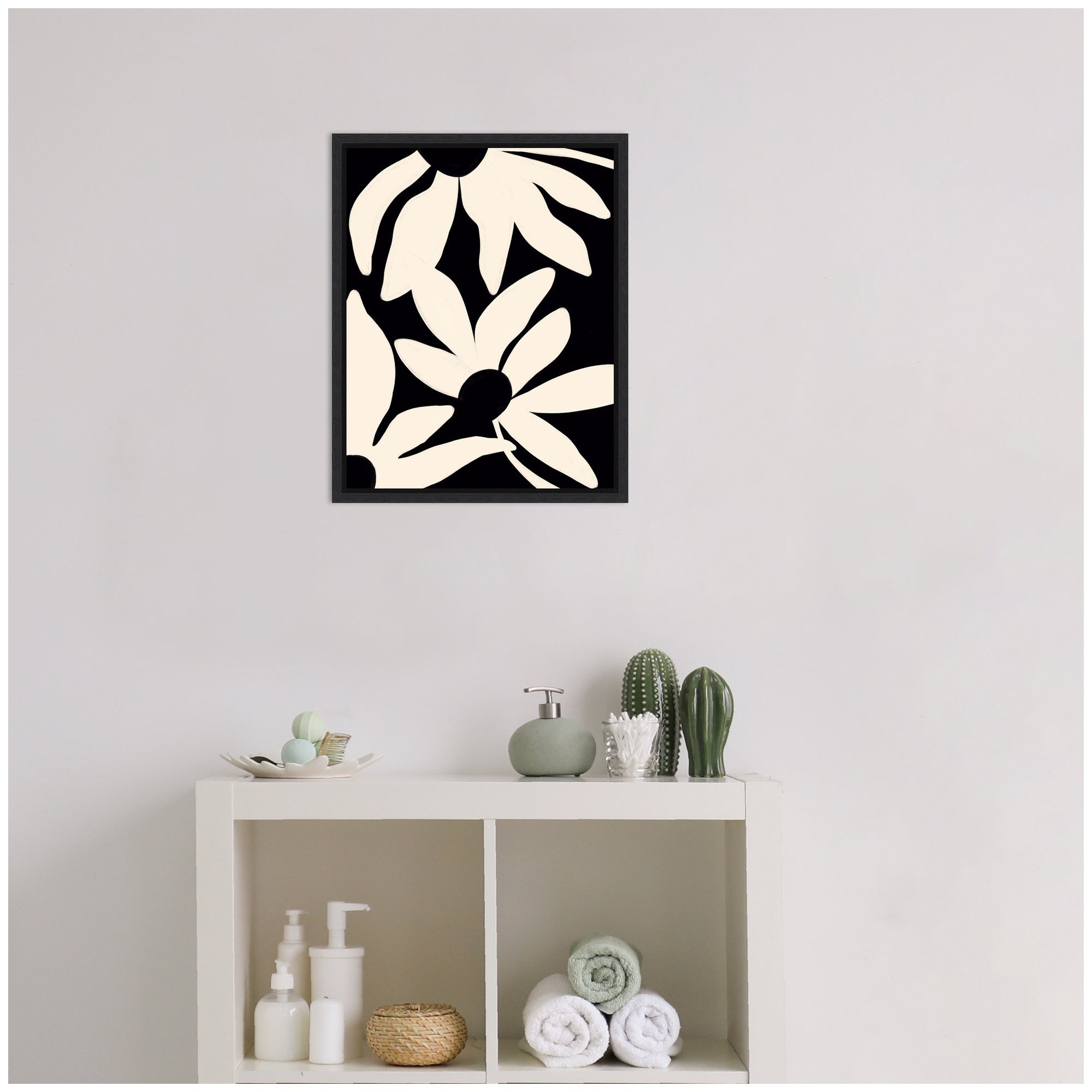 Sylvie Minimal Blooms Framed Canvas by Alicia Bock