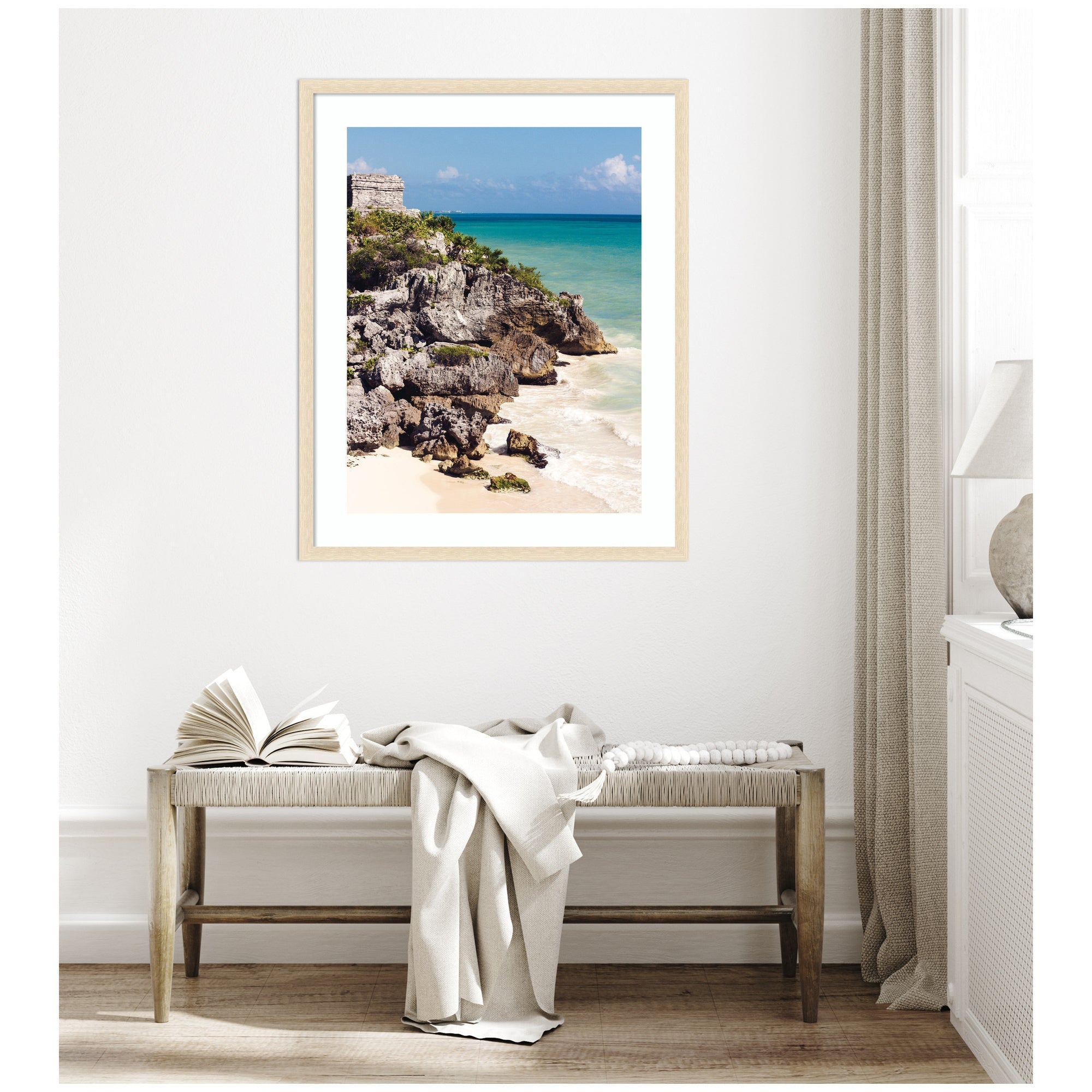 Framed Art Tulum Ruins Mexico Seascape by Stephanie Klatt
