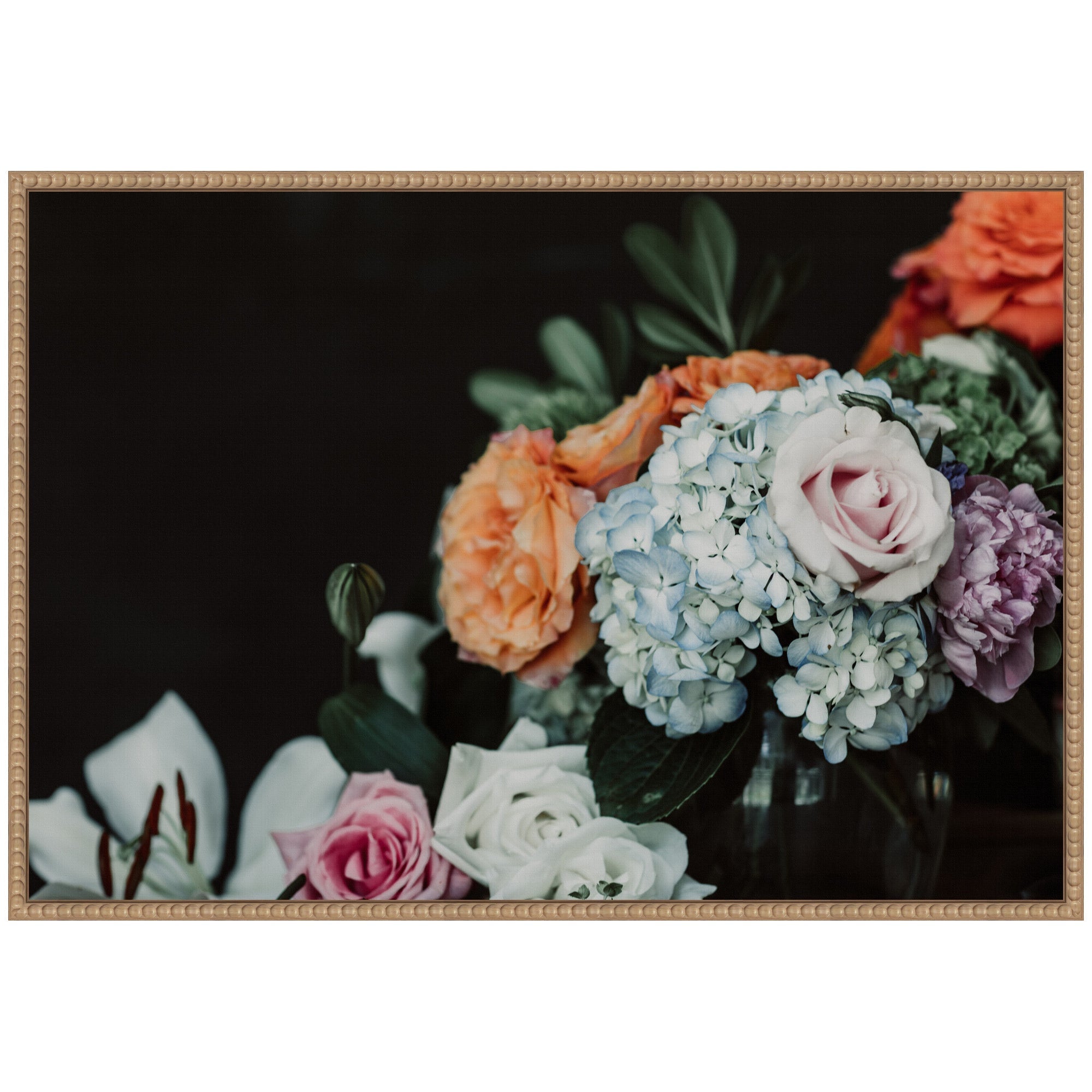 Sylvie Hydrangea Crush Framed Canvas by Alicia Abla