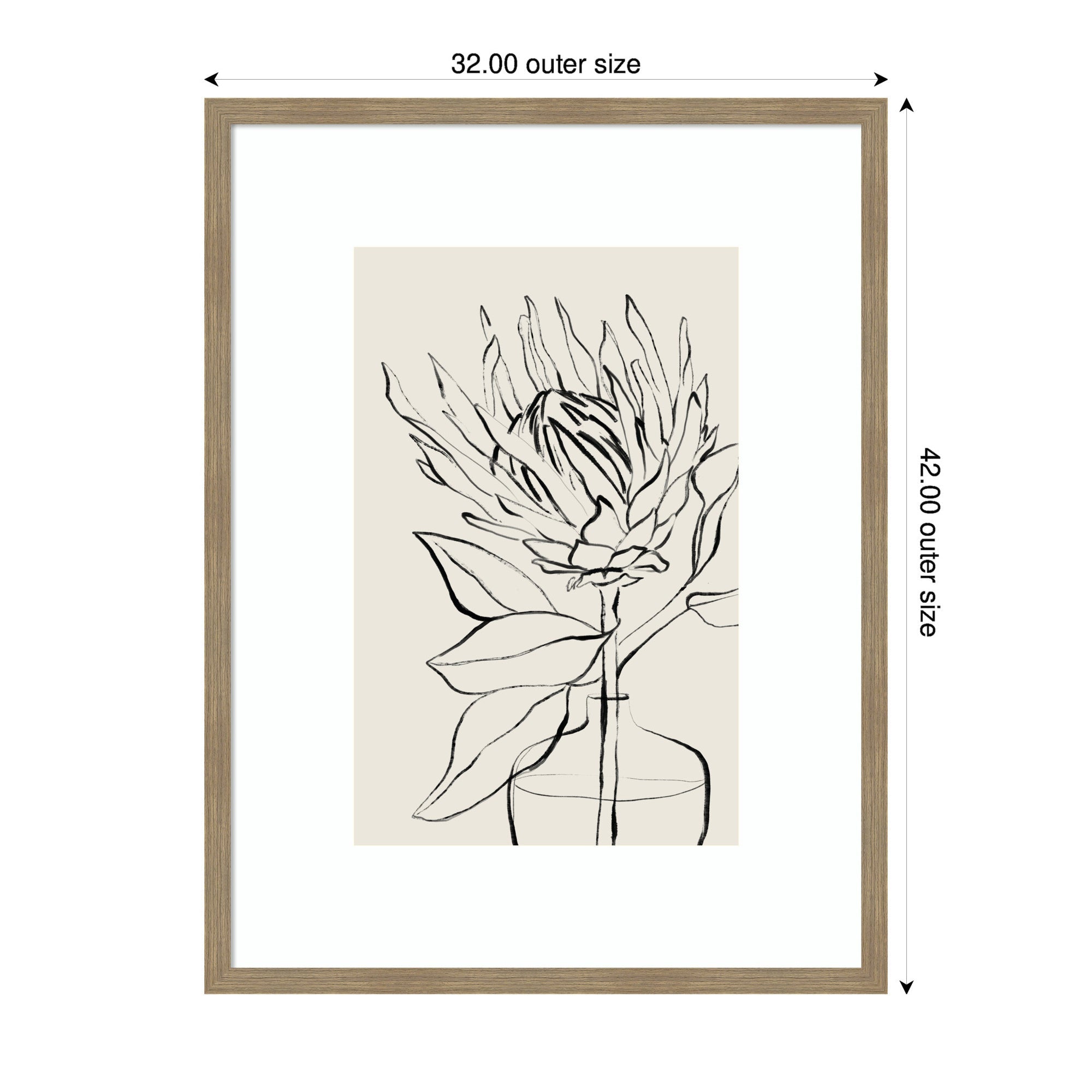 SB Protea Sketch No.
1 by Sara Berrenson Framed Wall Art Print